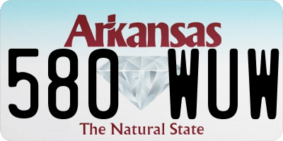 AR license plate 580WUW