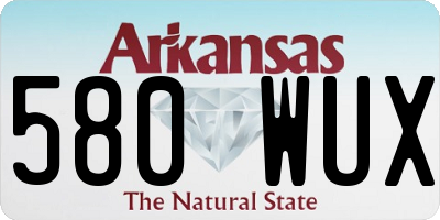 AR license plate 580WUX