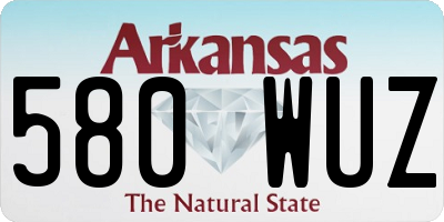 AR license plate 580WUZ