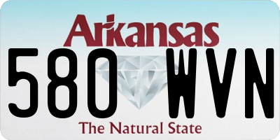 AR license plate 580WVN