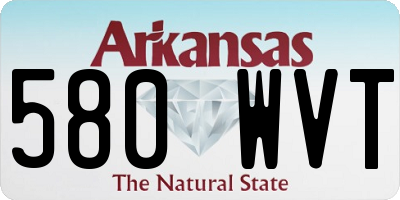 AR license plate 580WVT