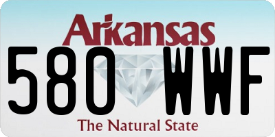 AR license plate 580WWF