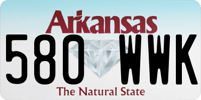 AR license plate 580WWK