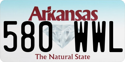 AR license plate 580WWL