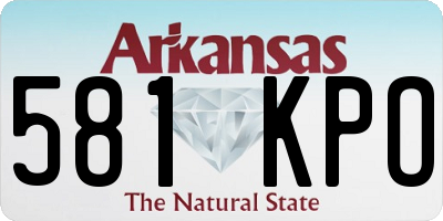 AR license plate 581KPO