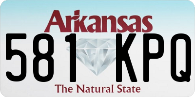 AR license plate 581KPQ