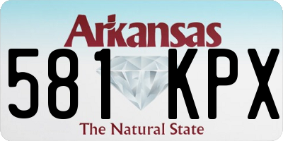AR license plate 581KPX