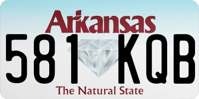 AR license plate 581KQB