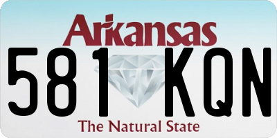AR license plate 581KQN