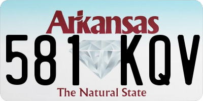 AR license plate 581KQV