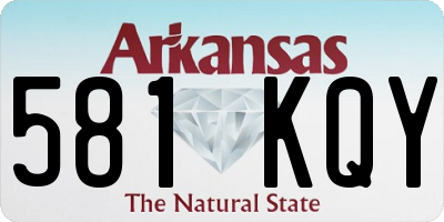 AR license plate 581KQY