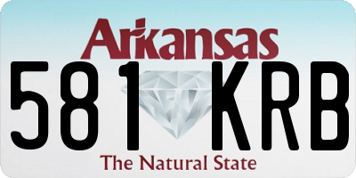 AR license plate 581KRB