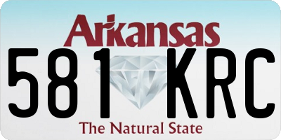AR license plate 581KRC