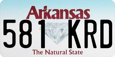 AR license plate 581KRD