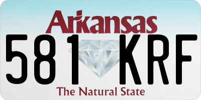 AR license plate 581KRF