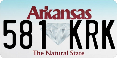 AR license plate 581KRK