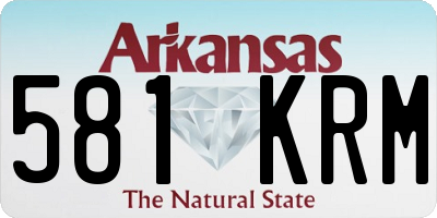 AR license plate 581KRM
