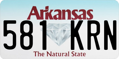 AR license plate 581KRN