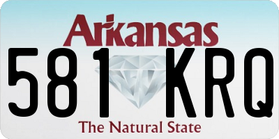 AR license plate 581KRQ