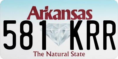 AR license plate 581KRR