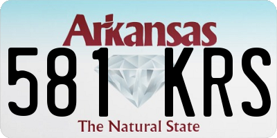 AR license plate 581KRS