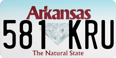 AR license plate 581KRU