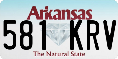 AR license plate 581KRV