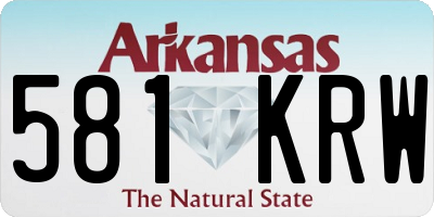 AR license plate 581KRW