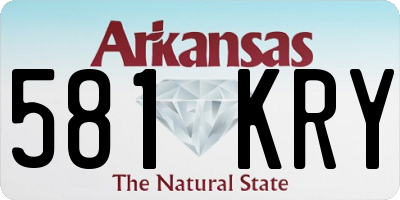 AR license plate 581KRY