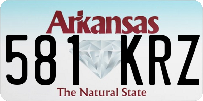AR license plate 581KRZ
