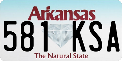 AR license plate 581KSA