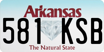AR license plate 581KSB