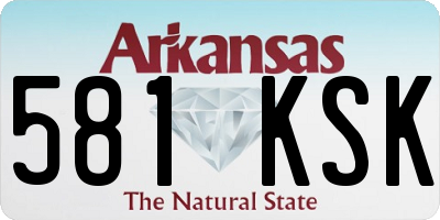 AR license plate 581KSK