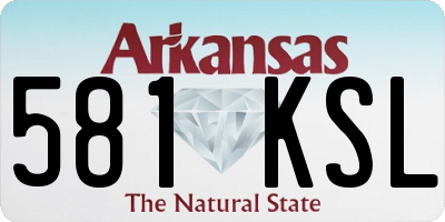AR license plate 581KSL
