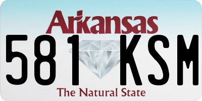 AR license plate 581KSM