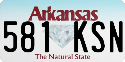 AR license plate 581KSN