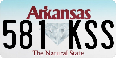 AR license plate 581KSS