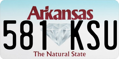 AR license plate 581KSU