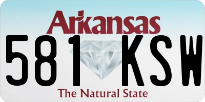 AR license plate 581KSW