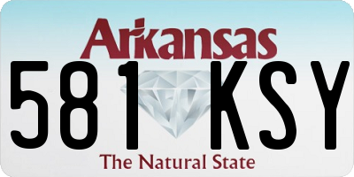 AR license plate 581KSY