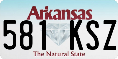 AR license plate 581KSZ