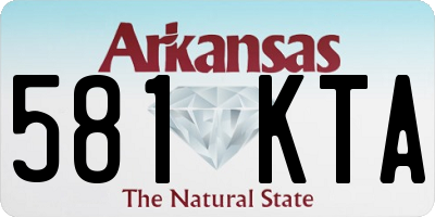 AR license plate 581KTA