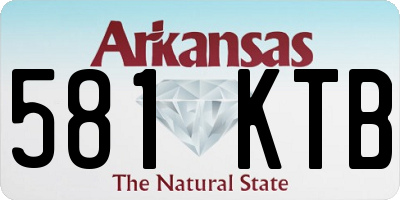 AR license plate 581KTB