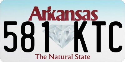 AR license plate 581KTC