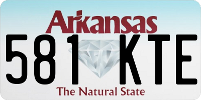 AR license plate 581KTE