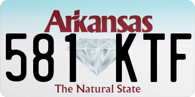 AR license plate 581KTF
