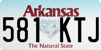 AR license plate 581KTJ