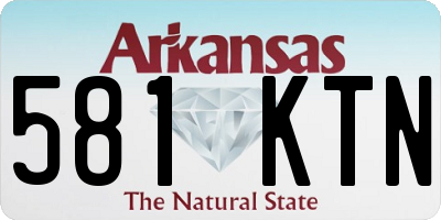 AR license plate 581KTN