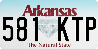AR license plate 581KTP