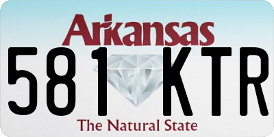 AR license plate 581KTR